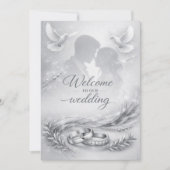 Elegant Love Silhouette Wedding Invitation 招待状 (正面)