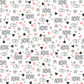 Elegant Love Text Lettering Valentine Tablecloth   テーブルクロス