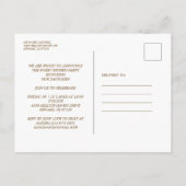 Elegant & Lovely Floral Sweet Sixteen Birthday  案内ポストカード (裏面)