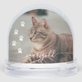 Elegant Loving Memory Cat Pet Name Photo Memorial (裏面)
