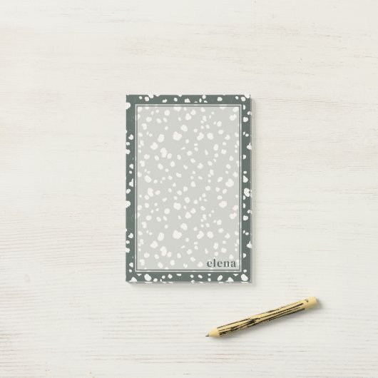 Elegant Lunaria Monogram Personalized ポストイット (デスク上)