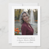 Elegant Lush Minimalist Floral In Dark Red Funeral 招待状 (裏面)