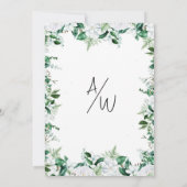 Elegant Lush White Floral and Greenery Wedding 招待状 (裏面)