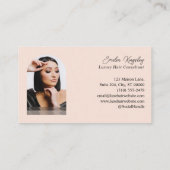 Elegant Luxe Hair Stylist Beauty Salon Black Pink 名刺 (裏面)