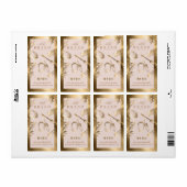 Elegant Luxe Pink Gold Floral Beauty Business Box ラベル (フルシート)