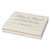 Elegant Luxe Script Custom Wedding Return Address ラバースタンプ (スタンプ)