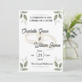 Elegant Luxury 結婚式招待状 テンプレート | Timel (スタンド正面)