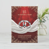 Elegant Luxury 25th Wedding Anniversary Card – Sil シーズンカード (スタンド正面)