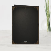 Elegant Luxury Black & Gold Birthday Card for Dad カード (裏面)