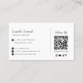 Elegant Luxury Black Modern Professional Photo Qr 名刺 (裏面)