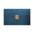 Elegant luxury blue leather copper gold monogram