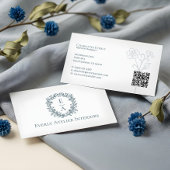 Elegant Luxury Boutique Floral Monogram Crest Logo 名刺