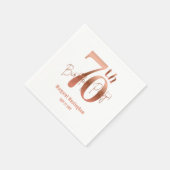 Elegant Luxury Chic Rose 70th Birthday スタンダードカクテルナプキン (角)