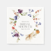 Elegant Luxury Floral Bridal Shower スタンダードカクテルナプキン (正面)