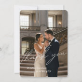 Elegant Luxury Full Photo Wedding Thank You Card 招待状 (正面)