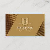 Elegant Luxury Gold Attorney Law Firm Logo Photo 名刺 (正面)
