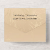 Elegant Luxury Gold Marbled Wedding オールインワン招待状 (裏面)