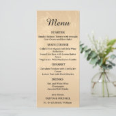 Elegant Luxury Gold Marbled Wedding Menu メニュー (スタンド正面)