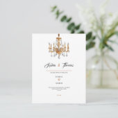 Elegant luxury golden classy wedding invitation 招待状 (スタンド正面)