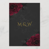 Elegant Luxury Goth Glam Wedding メニュー (裏面)