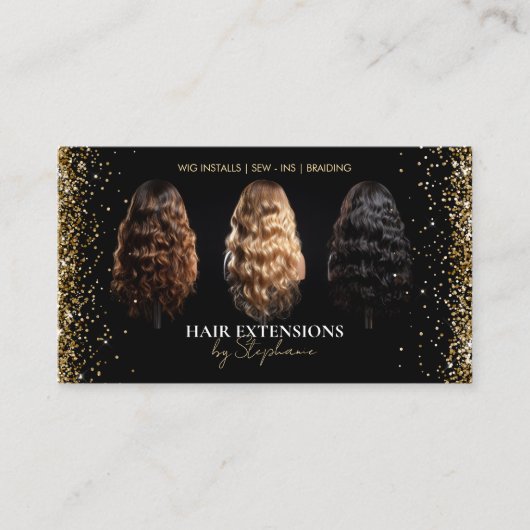 Elegant Luxury Hair Extensions Wig Installs Photo 名刺 (正面)