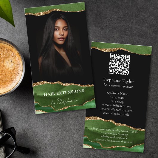 Elegant Luxury Hair Stylist Extensions Wigs  Photo 名刺