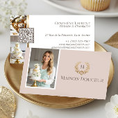 Elegant Luxury Home Baker Floral Crest Monogram  名刺