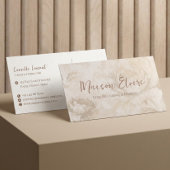 Elegant Luxury Modern Professional Floral QR Code 名刺