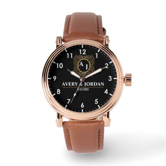 Elegant Luxury  Monogram 腕時計 (正面)