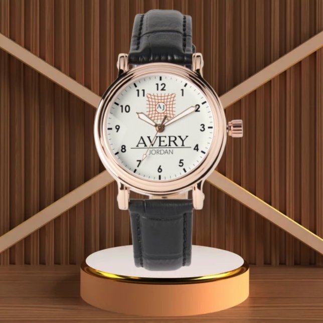 Elegant Luxury Monogram custom name 腕時計 (クリエイターアップロード済み)