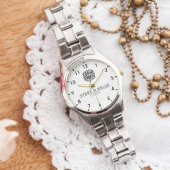 Elegant Luxury Monogram Letters Couple's Names 腕時計