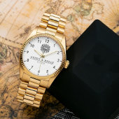 Elegant Luxury  Monogram Letters Couple's Names 腕時計