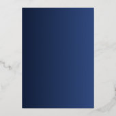 Elegant Luxury Navy and Gold Save the Date Card 箔招待状 (裏面)