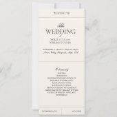 Elegant Luxury Vintage Classic Wedding Programme (正面)