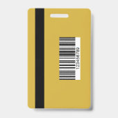 Elegant M Gold Black Work Office Identification ID バッジ (裏面)