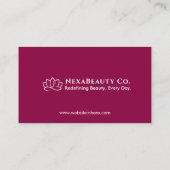 Elegant Magenta Beauty Cosmetics Esthetician 名刺 (裏面)