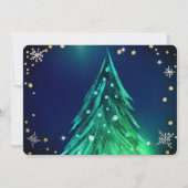 Elegant Magical Christmas Pines Festive 招待状 (裏面)