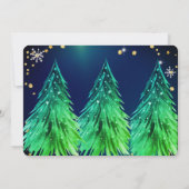 Elegant  Magical Christmas  Pines Festive 招待状 (裏面)