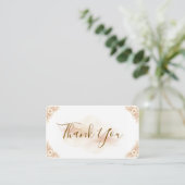 Elegant Magical Whimsical Wedding Thank You Card 名刺 (スタンド正面)