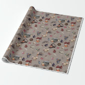Elegant Magickal Witch Wrapping Paper ラッピングペーパー (アンロールド)