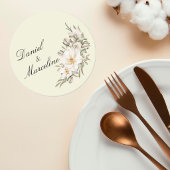 Elegant Magnolia Floral Wedding Coaster ラウンドペーパーコースター