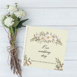 Elegant Magnolia Floral Wedding Guest Book ノートブック