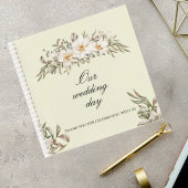 Elegant Magnolia Floral Wedding Guest Book ノートブック