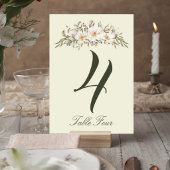 Elegant Magnolia Floral Wedding Table Number Card テーブルナンバー