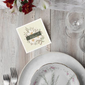 Elegant Magnolia Reception Napkins スタンダードカクテルナプキン