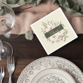 Elegant Magnolia Reception Napkins スタンダードカクテルナプキン