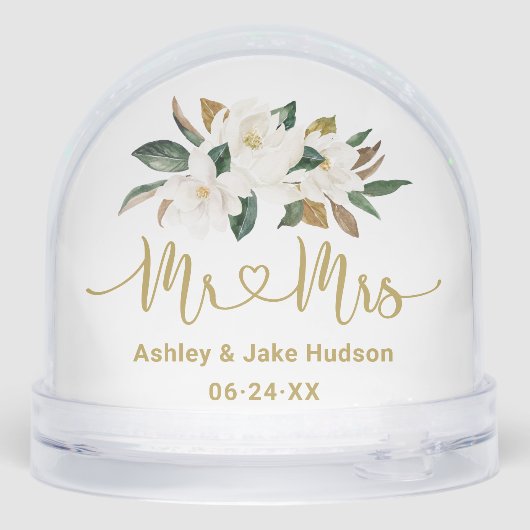 Elegant Magnolia Wedding Photo Keepsake (裏面)