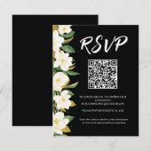 Elegant Magnolia Wedding RSVP (正面/裏面)