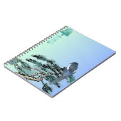 Elegant Magpie Bird & Japanese Bonsai Drawstring B ノートブック (左側)