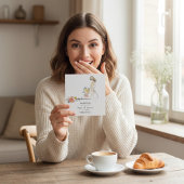 Elegant Maid of Honor Proposal Floral Sketch 招待状